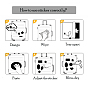 50Pcs Halloween Skull PVC Self Adhesive Cartoon Stickers, Waterproof Rose Decals for Laptop, Bottle, Luggage Decor