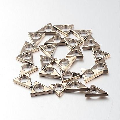 Electroplate Non-magnetic Synthetic Hematite Bead Strands, Triangle, 17x15x3mm, Hole: 1mm, about 24pcs/strand, 15.7 inch