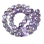 Chapelets de perles naturelles améthyste, facette, plat rond