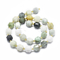 Natural Myanmar Jade/Burmese Jade Beads Strands, Faceted, Round