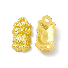 Rack Plating Alloy Charms, Cadmium Free & Lead Free & Nickle Free, Owl Charms