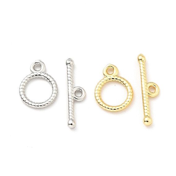 Brass Toggle Clasps, Cadmium Free & Lead Free, Ring