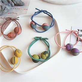Cute Morandi Ball Elastic Hair Tie - Simple Forest Style Hair Accessories.