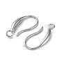 304 Stainless Steel Earring Hooks, with Open Loop