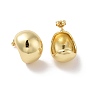 Brass Half Round Stud Earrings, Half Hoop Earrings for Women, Cadmium Free & Lead Free