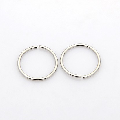 Ring 304 Stainless Steel Open Jump Rings, 16x1.2mm, Hole: 14mm