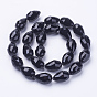 Imitation Jade Glass Beads Strands, Opaque Solid Color, Faceted, Drop