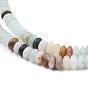Natural Gemstone Beads, Rondelle, Flower Amazonite, 4x2.5mm, Hole: 0.7mm