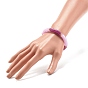 Двухцветный акриловый изогнутый эластичный браслет из бисера, массивный браслет для женщин