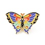 Flor mariposa pin de esmalte, insignia de aleación chapada en oro para ropa de mochila