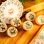 6 piezas 6 estilos sellos de madera con tema navideño, columna con copo de nieve y reindder y árbol de navidad y santa claus y muñeco de nieve y casa