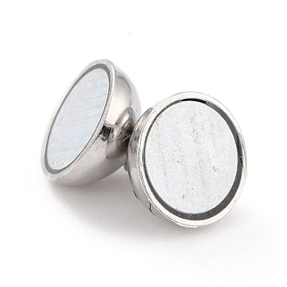 925 Sterling Silver Magnetic Clasps, Round
