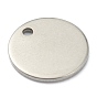 304 Stainless Steel Charms, Stamping Blank Tag, Flat Round
