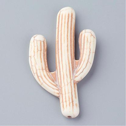Synthetic Magnesite Beads, Cactus