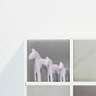 3 tamaños resina caballo miniatura adornos, para la decoración del jardín del hogar de la sala de estar del escritorio