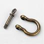 Tibetan Style Alloy D-Ring Anchor Shackle Clasps