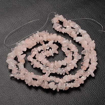 Natural Rose Quartz Chip Beads Strands