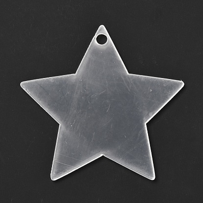 Décorations pendentif transparent acrylique thème étoile de noël, pour les projets d'ornement de bricolage et l'artisanat
