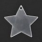 Christmas Theme Star Acrylic Transparent Pendant Decorations, for Paint DIY Ornament Projects and Crafts