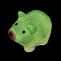 Ornement de cochon en résine lumineuse, brille dans la décoration d'affichage de cochon de dessin animé de figurine sombre