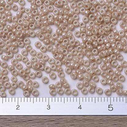 Perles rocailles miyuki rondes, perles de rocaille japonais, couleur ceylon