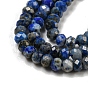 Natural Lapis Lazuli Beads Strands, Faceted, Rondelle, Grade A