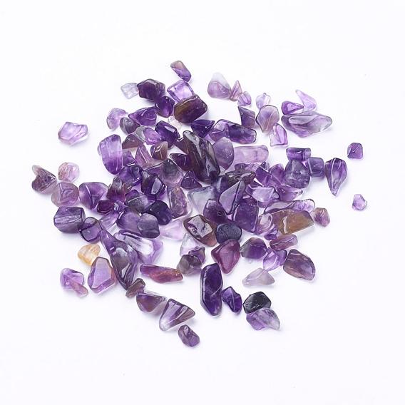 Natural Amethyst Chip Beads, No Hole