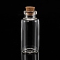 Glass Jar Bead Containers, with Cork Stopper, Wishing Bottle, Clear