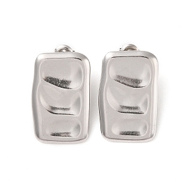 Rectangle 304 Stainless Steel Stud Earrings for Women