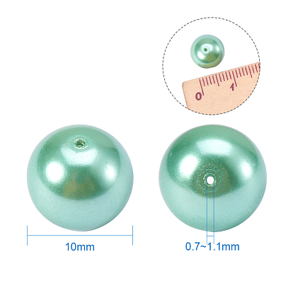 Perles rondes en verre teinté écologique