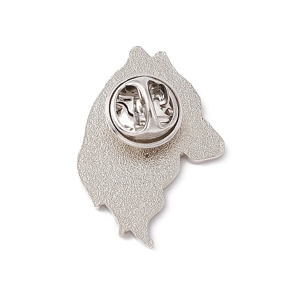 Эмалированная булавка с изображением волка, платиновая латунная брошь в виде животных для рюкзака
