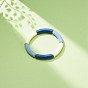 Imitation Jade Acrylic Curved Tube Beaded Stretch Bracelet for Women