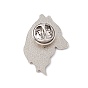 Эмалированная булавка с изображением волка, платиновая латунная брошь в виде животных для рюкзака