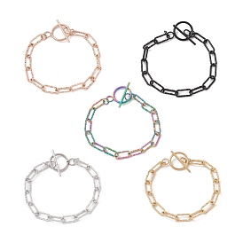 304 Stainless Steel Paperclip Chains Bracelet for Women