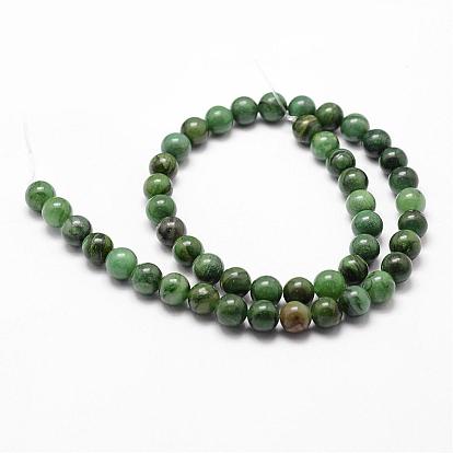 Natural African Jade Bead Strands, Round