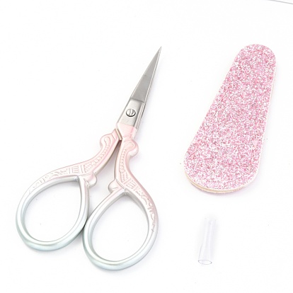 Stainless Steel Scissor, with Glitter Powder Protective Jacket