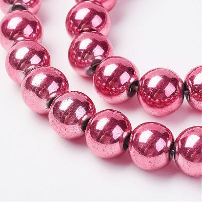 Non-magnetic Synthetic Hematite Bead Strands, Round