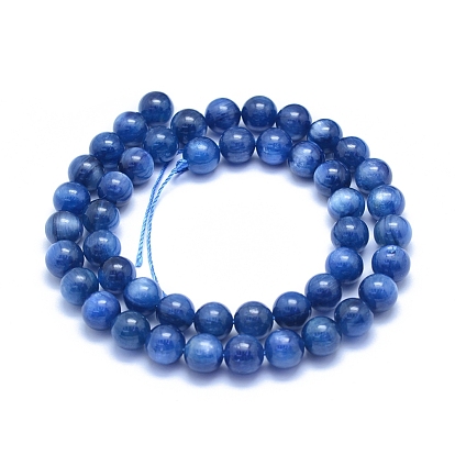 Natural Kyanite/Cyanite/Disthene Beads Strands, Grade AA, Round
