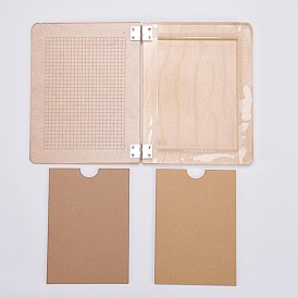 Acrylic Notebook Type Stamping Tools, with Grid Lines, for Scrapbooking Crafts and Card Making