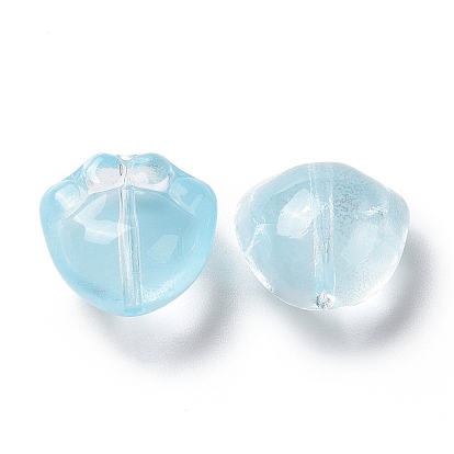 Perles de verre peintes par pulvérisation transparent, impression de patte de chat