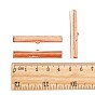 Ruban de fer de placage rectangle extrémités à sertir, 7x45mm, Trou: 1x2.5mm