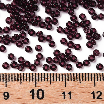 Grade A Round Glass Seed Beads, Transparent Colours