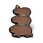 Cartoon Bank Beaver Enamel Pins, Black Alloy Brooches for Backpack Clothes