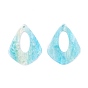 Acrylic Pendants, for DIY Earring Accessories, with Glitter Powder, Teardrop
