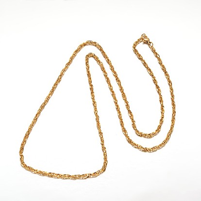 304 из нержавеющей стальной трос цепи ожерелья, с омаром застежками, 29.92 дюйм (76 см), 3 мм