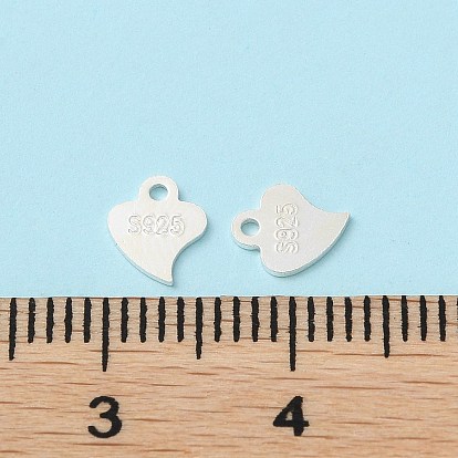925 соединители-удлинители цепочки-сердечка из стерлингового серебра, язычки цепи со штампом s925
