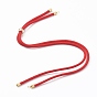Braided Nylon Cord Necklace Making, Slider Necklace Making, with Brass Finding