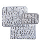 Moldes de cabujón de silicona diy, moldes de resina, para resina uv, fabricación artesanal de resina epoxi, alfabeto/número