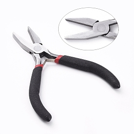 5 inch Carbon Steel Flat Nose Pliers for Jewelry Making Supplies, 125mm