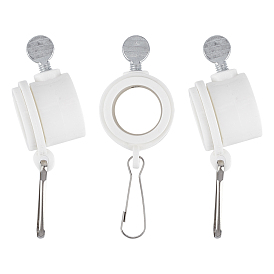 Plastic Flagpole Mounting Rings Set, Anti Wrap 360° Rotatable Ring with Carabiners